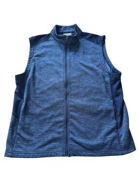 PGA Tour Mens Golf Full Zippered Vest Size XL Blue Two Tone Extra Large